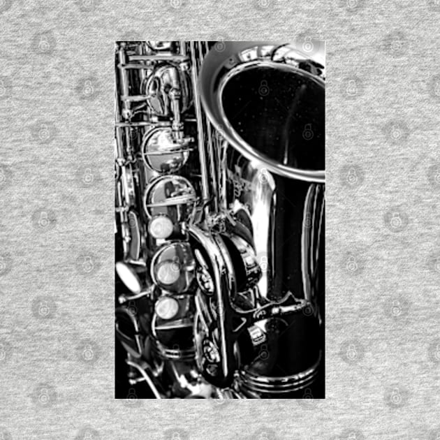 Saxophone B&W by Avalinart